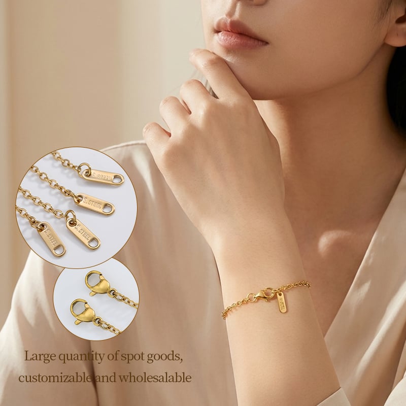 Gold Tone Stainless Steel Extension Chain – 100mm with Lobster Clasp