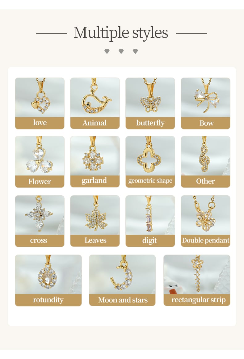 CZ pendant necklace designs collection, fifteen categories gold.jpg
