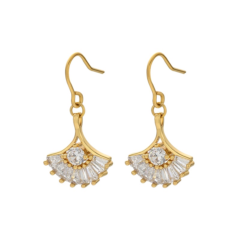 Gold Plated CZ Ear Hook Earrings – 17+ Dangle Designs Wholesale Collection