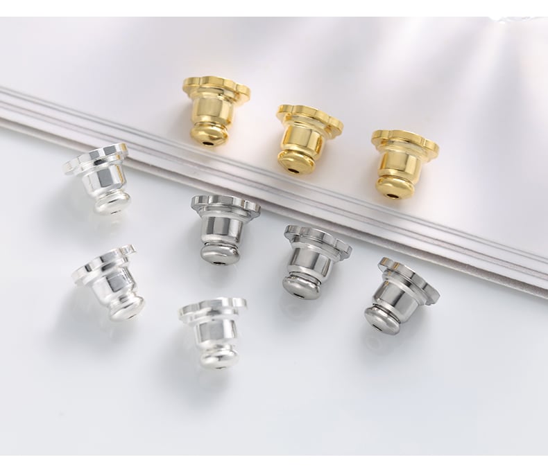 Stainless steel flower earring backs product showcase.jpg