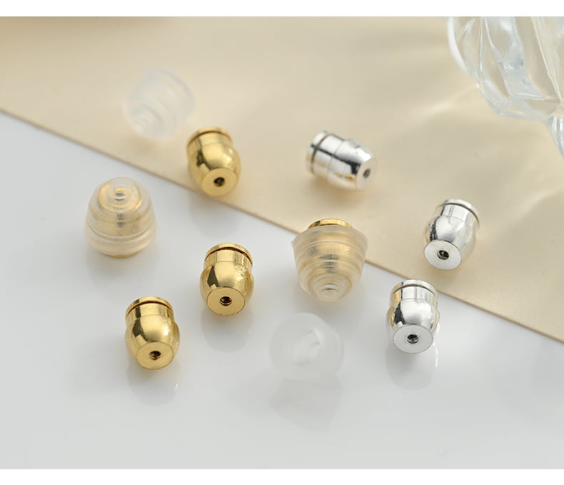 Copper flat head bullet earring backs product showcase.jpg