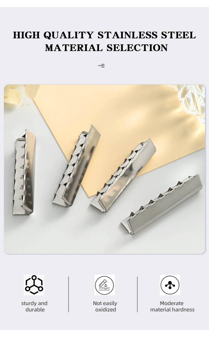 Stainless steel ribbon end clips sturdy durable oxidation resistant3.jpg