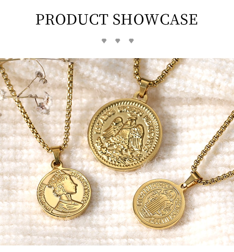 Stainless steel coin pendant necklace product showcase.jpg