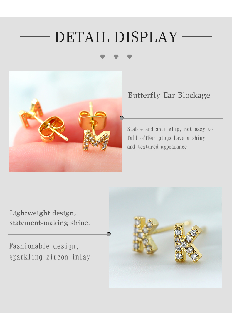 Letter stud earrings styled for daily and office wear.jpg