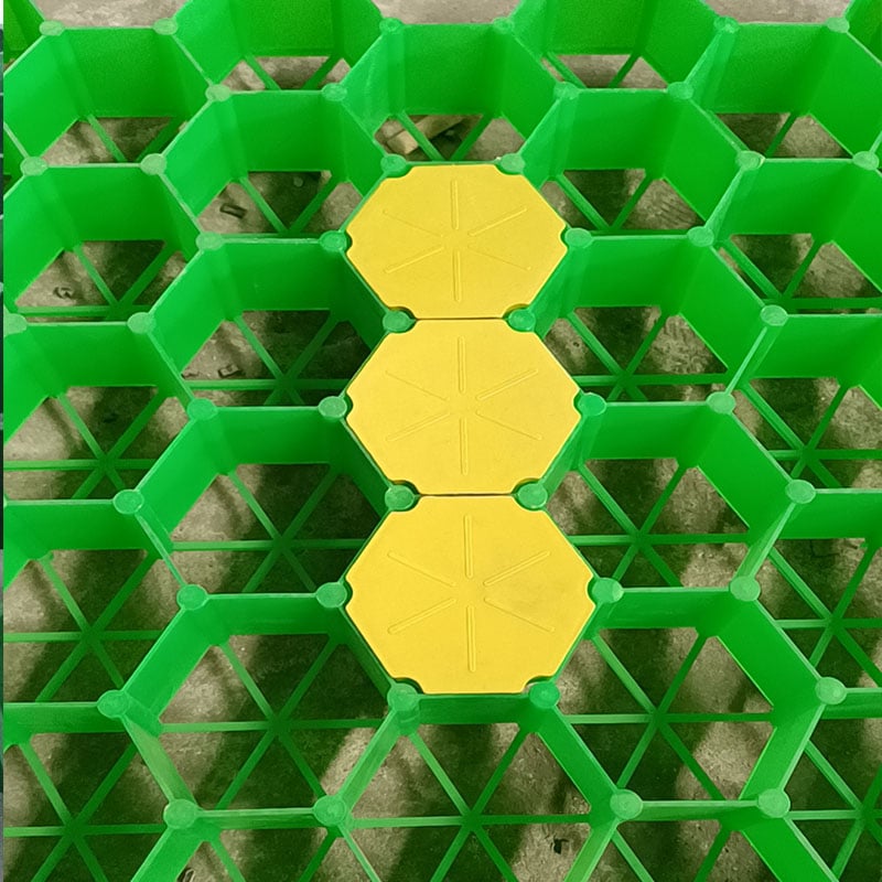 Green Black Interlocking Plastic Hexagonal Pavers Honeycomb Driveway Landscape Turf Paver Concrete Grass Grid for Drainage