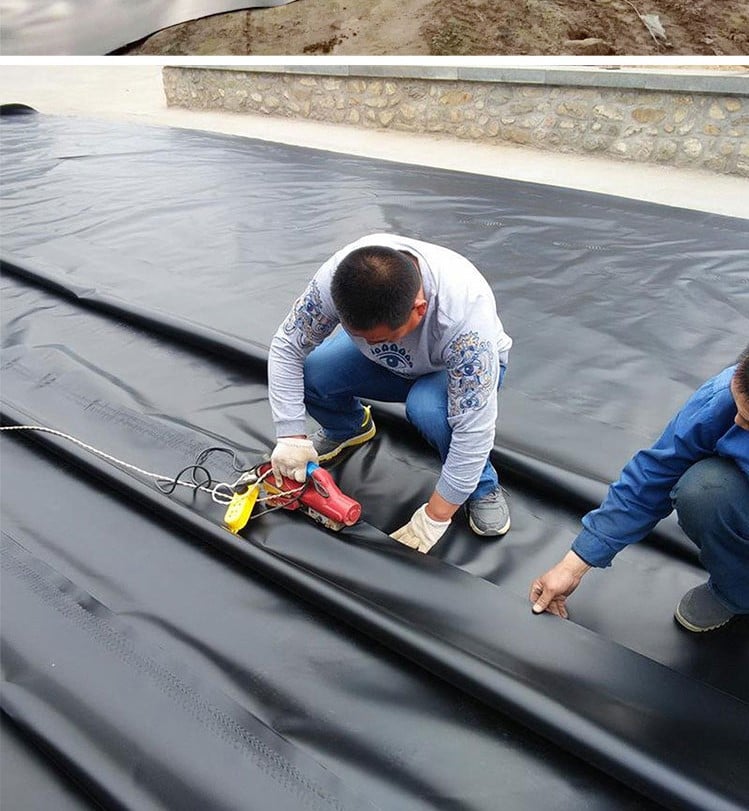 Customized Thickness 0.75mm 1.0mm Sheet for Fish Farm Pond Liner Hdpe Geomembrane