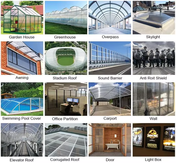 product weather resistance clear transparent uv plastic polycarbonate 2mm 25mm 3mm 5mm 6mm 10mm solid sheet per piece-0