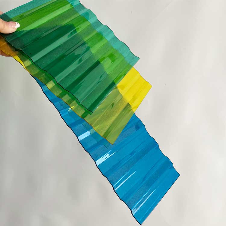 Mini corrugated and embossed pc sheet