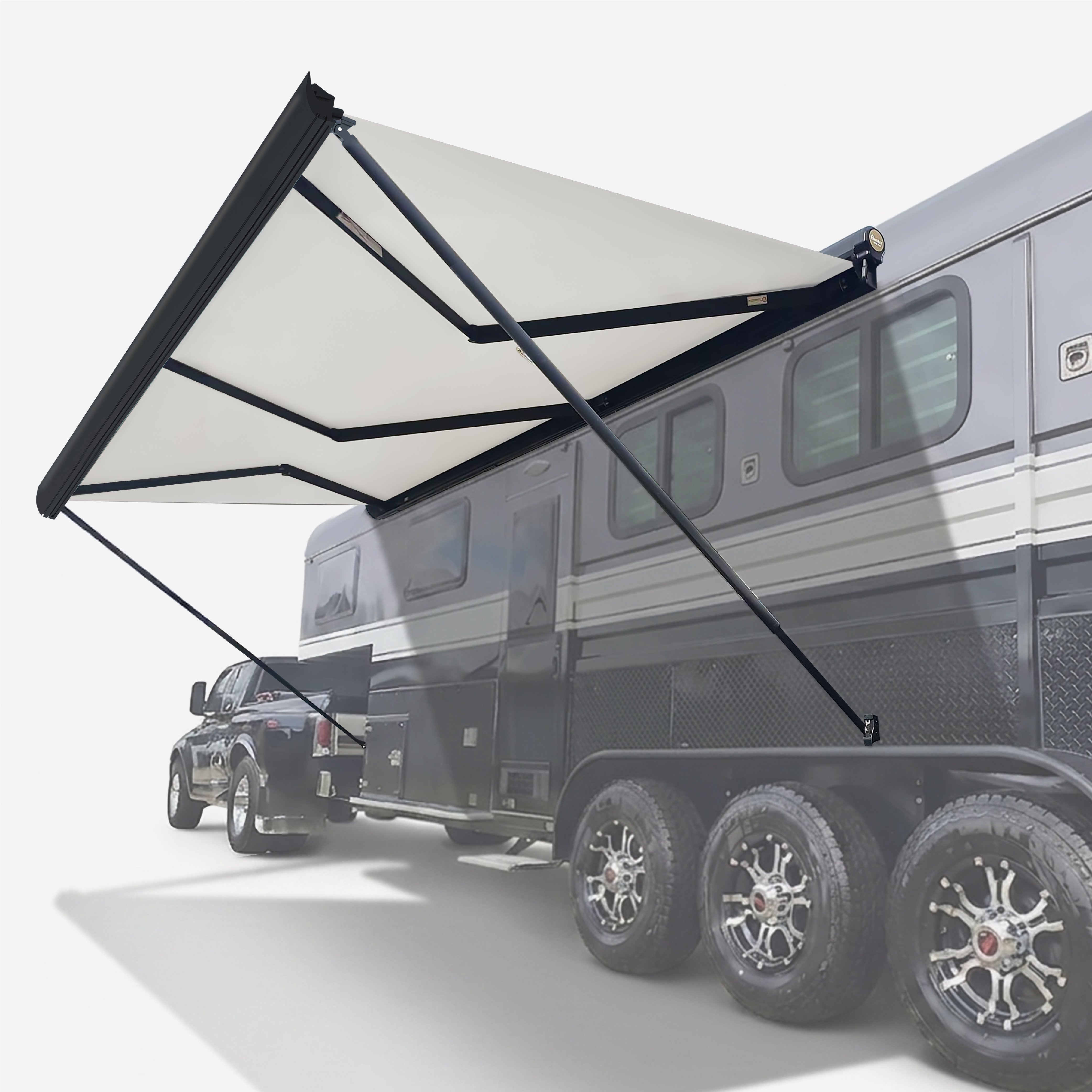 markise elektrisch 5x3 Elektrische 5x3,5 m mit Halbkassetten-Design, Aluminiumrahmen und Polyesterstoff, inklusive Fernbedienung und manueller Kurbel für einfache Bedienung Campingplatz unterm Dilsberg in modular synths Name:Ja (vom Umtausch ausgeschlossen)
