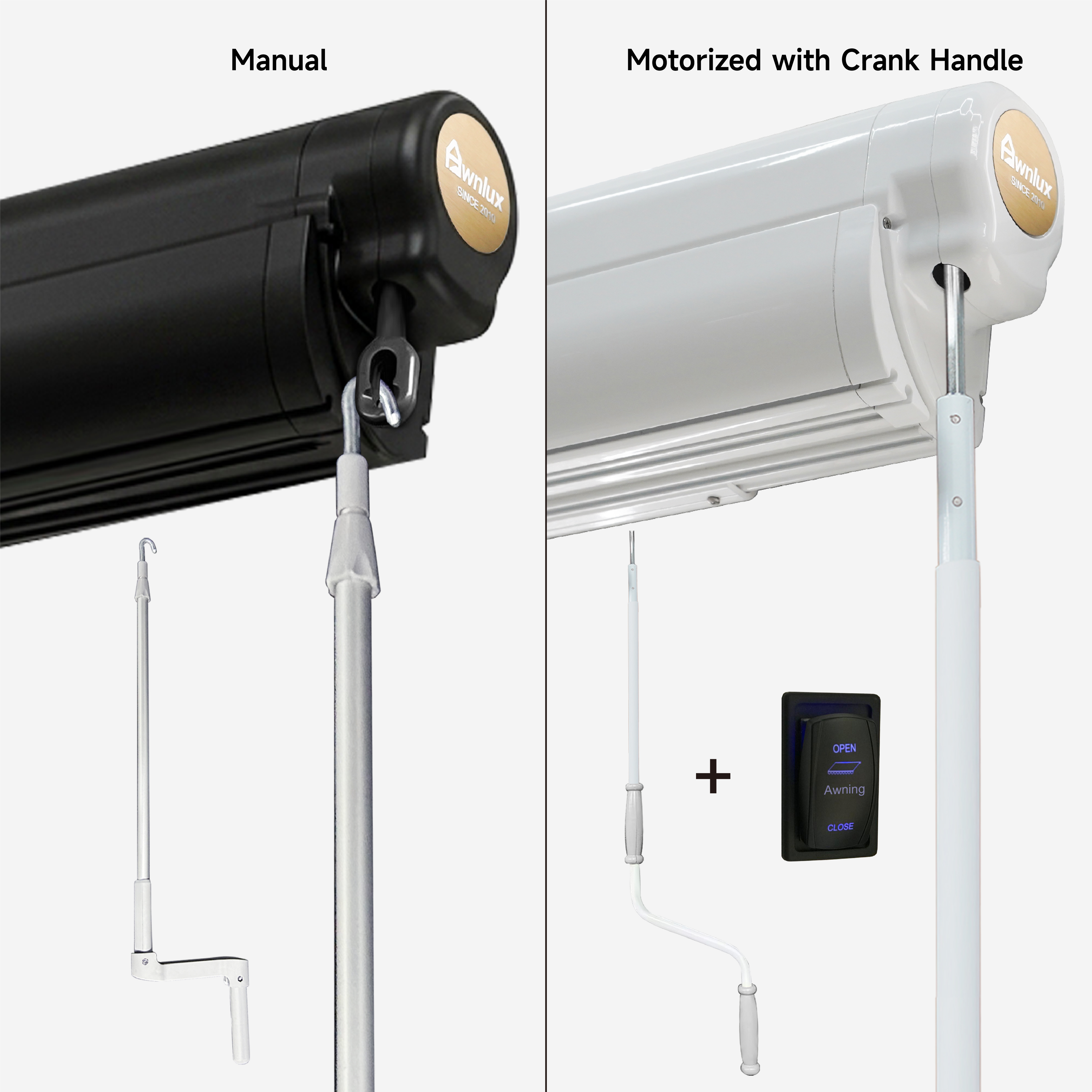 Awnlux W5900 Wall Mount Large Cassette RV Awning