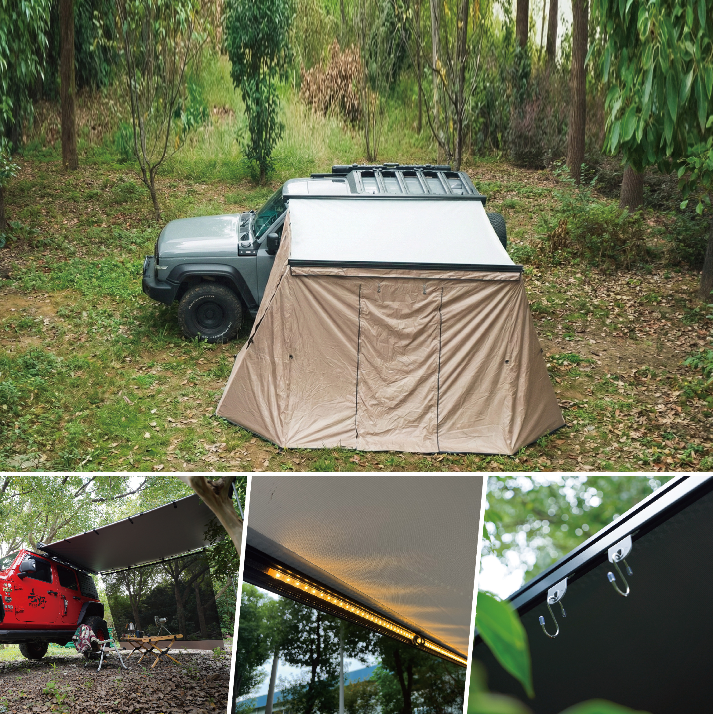 AWNLUX W5300T Semi-Automatic 4x4 Awning
