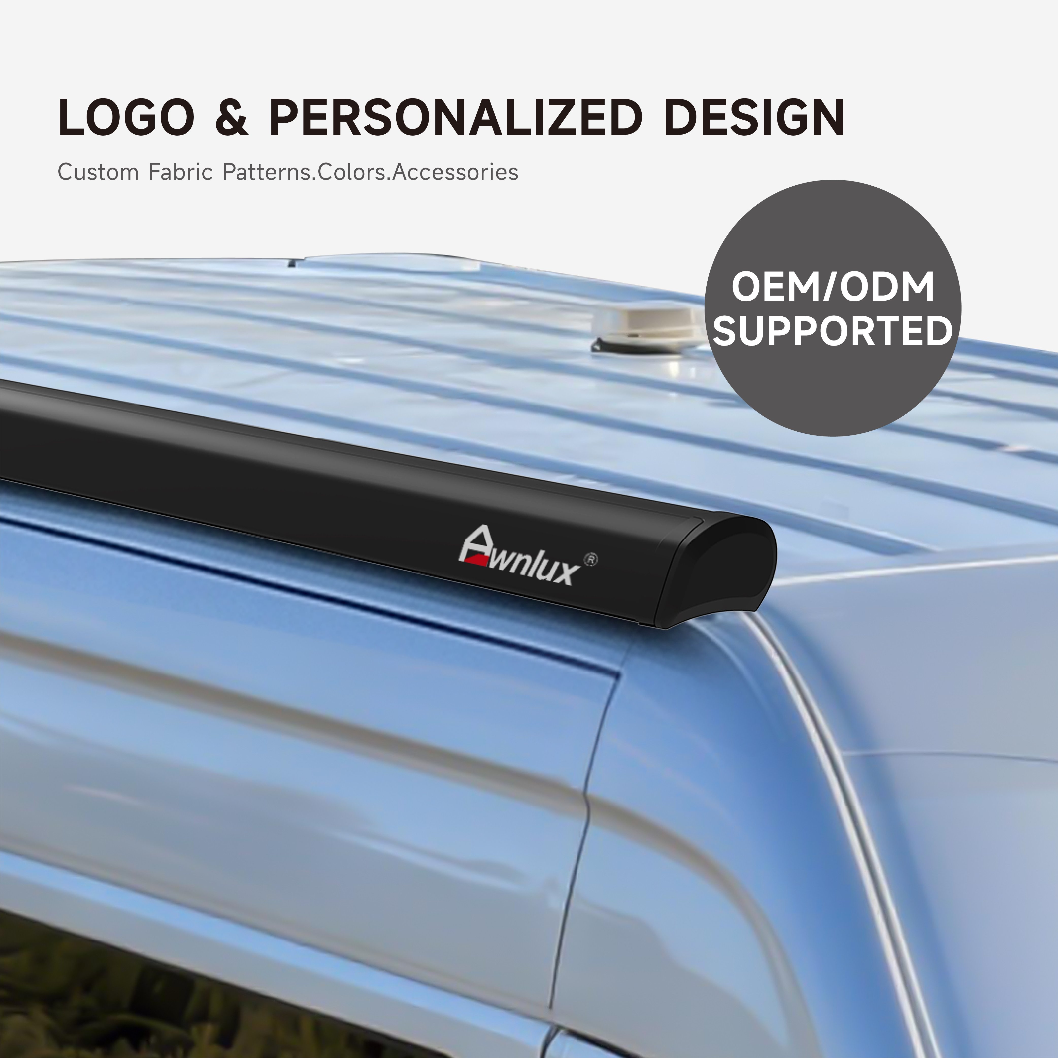 Awnlux W5810 Full Cassette RV Awning — Roof Mount for lightweight European model