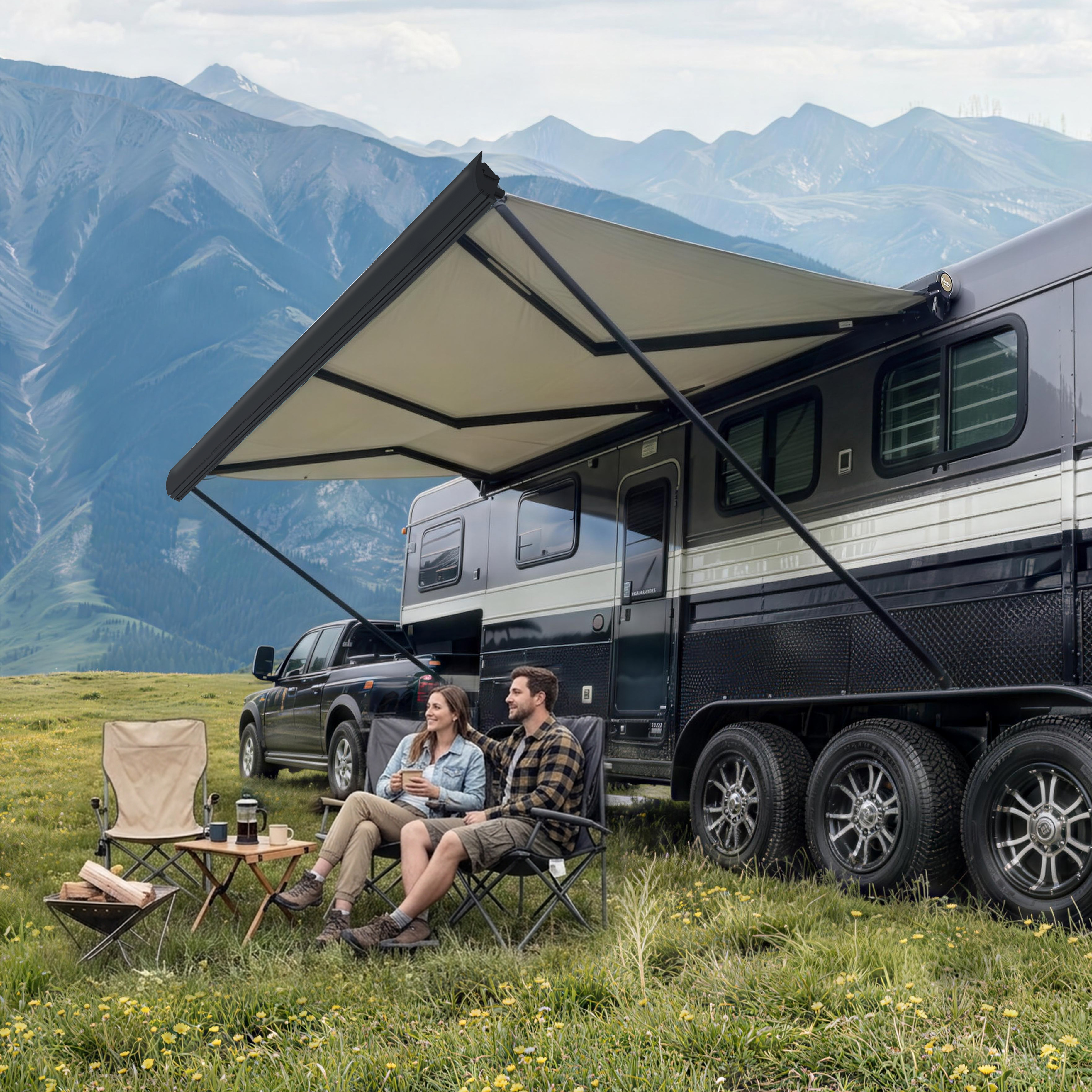 Awnlux W5900 Wall Mount Large Cassette RV Awning