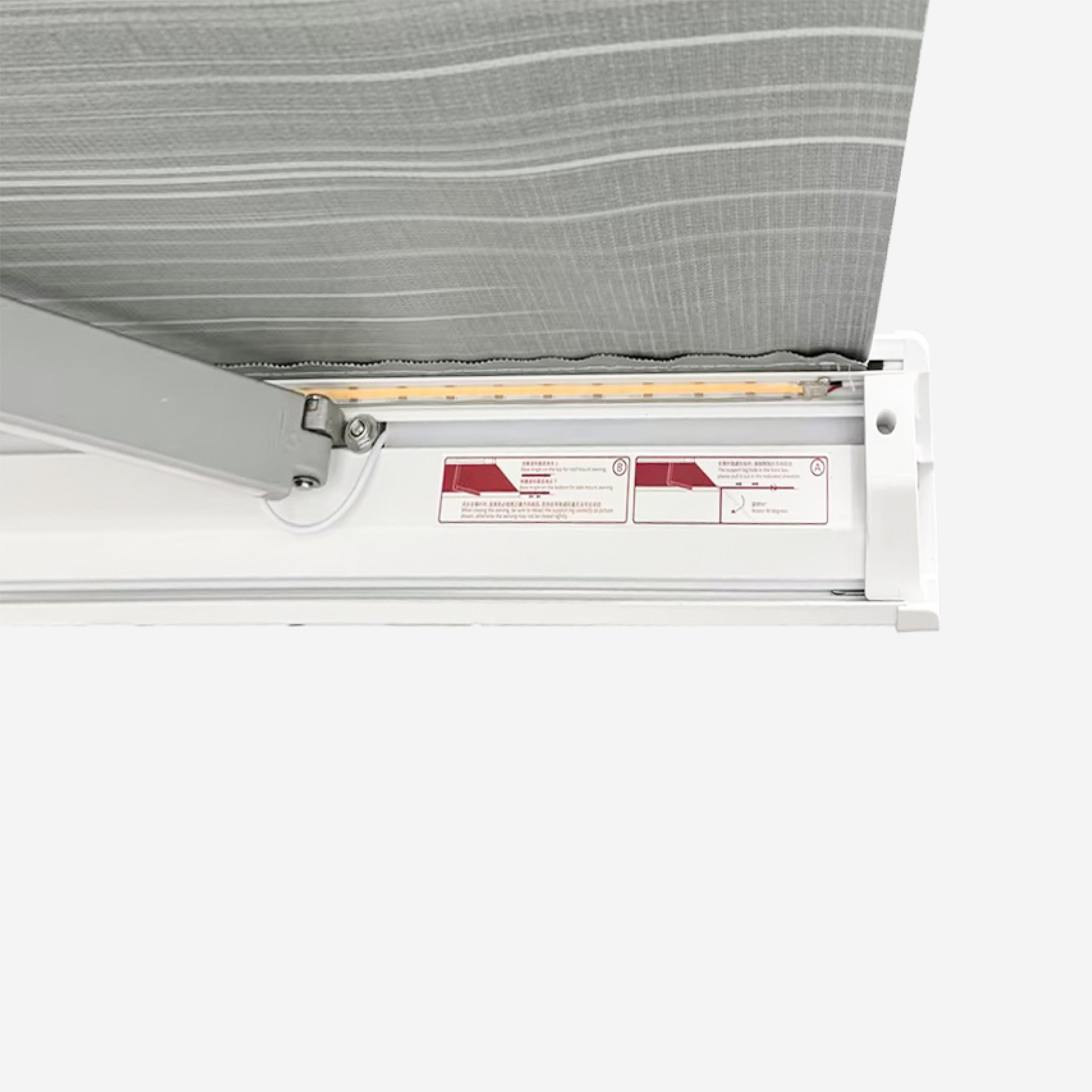 Awnlux W5810 Full Cassette RV Awning — Roof Mount for lightweight European model