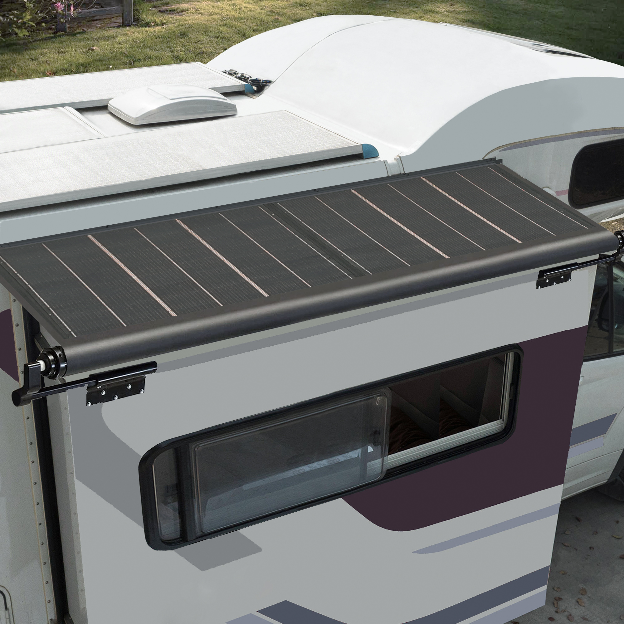 Taking solar power to new heights with a flexible solar awning