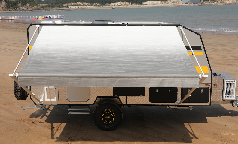 RV awning fabric comparison: sun protection, rain protection, and durability