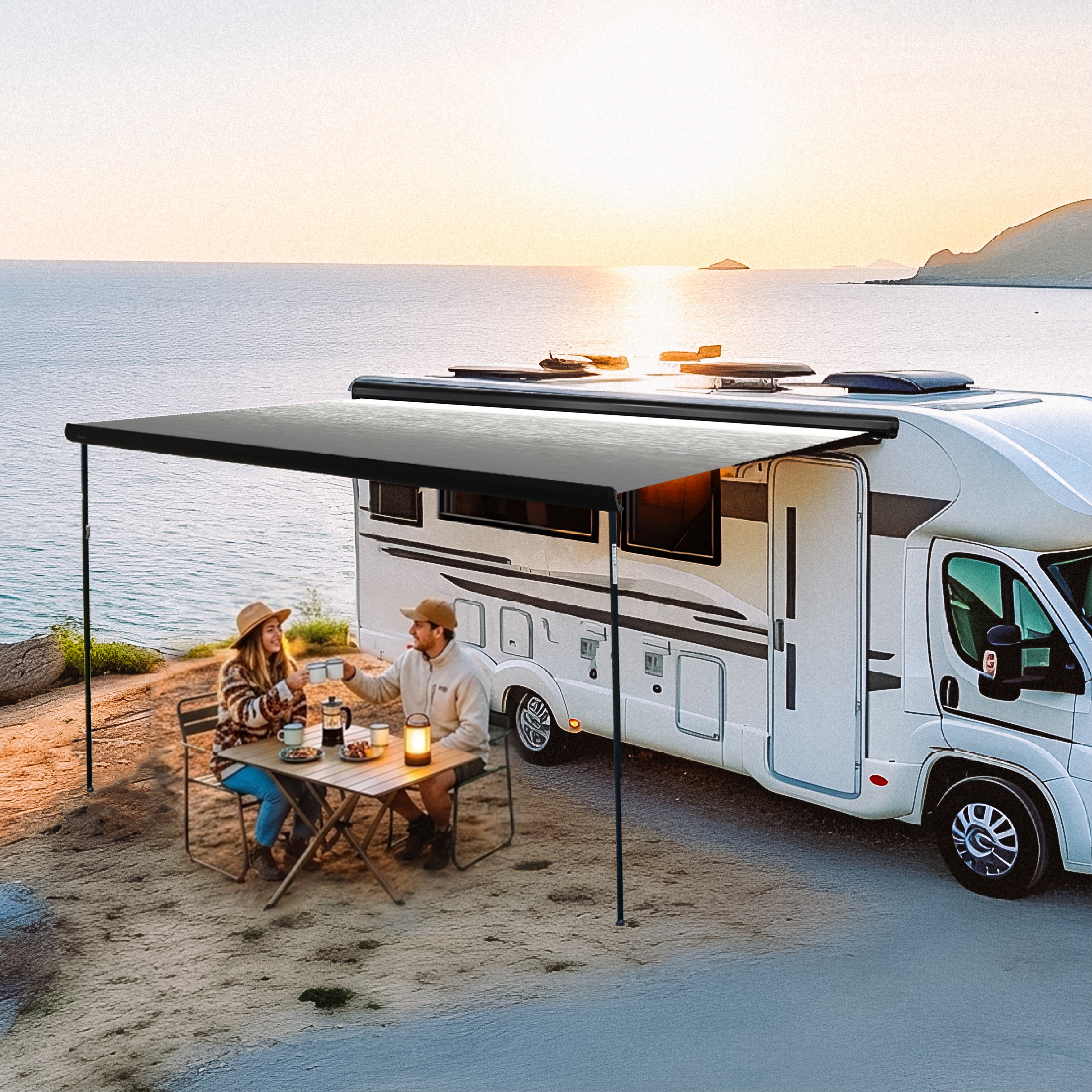 Awnlux W5900 Wall Mount Large Cassette RV Awning