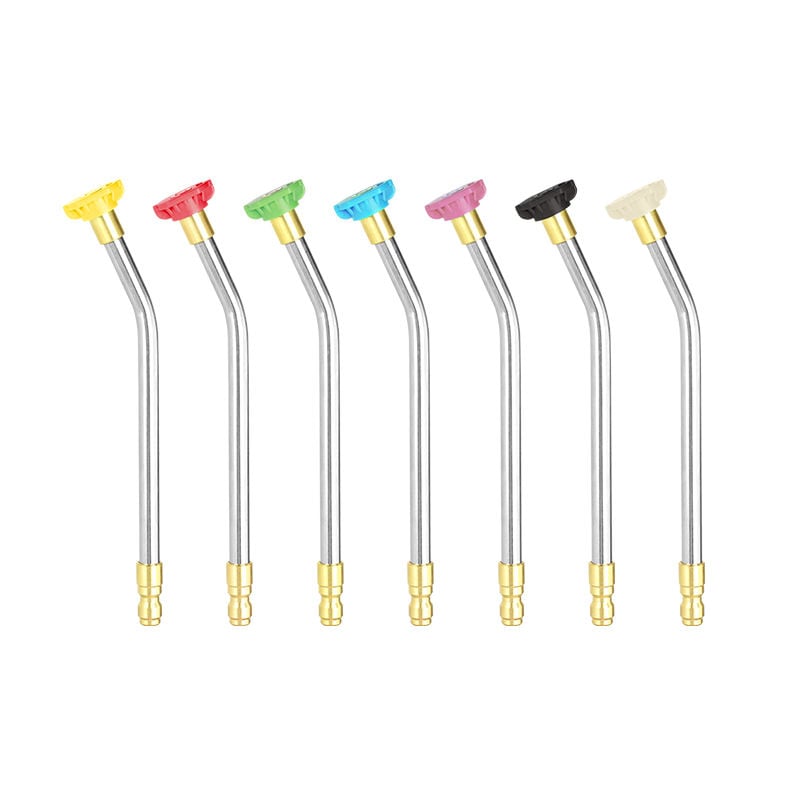1/4 Quick Connect 30 Degrees Extension Short Curved Rod Pressure Washer Gutter Cleaning Attachment Wand