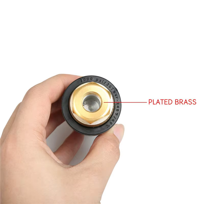 SPS 3000 PSI Solid Brass High Pressure Washer Turbo Nozzle Quick Connect Rotating Aluminum Water Nozzle details