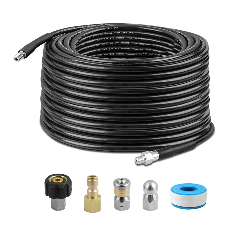 SPS 50FT 8700 PSI High Pressure Washer Hose Rotating Nozzle Sewer Cleaning Kit supplier