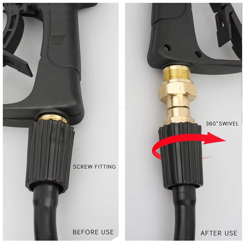 SPS High Pressure Washer Swivel Joint Hose Fittings Quick Connect Coupling Pressure Washer Gun Adapter Pivoting Coupler  supplier