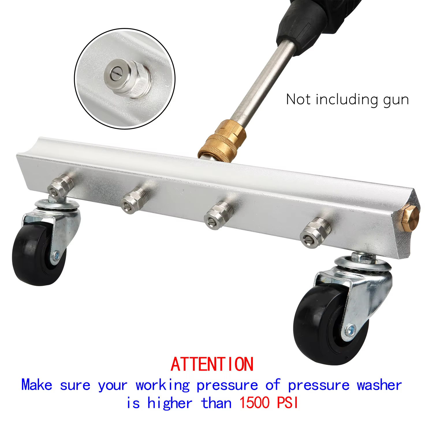 SPS High Pressure Washer Water Broom 4000 PSI Surface Cleaner Power Washer Car Wash Detailing Undercarriage Cleaner details