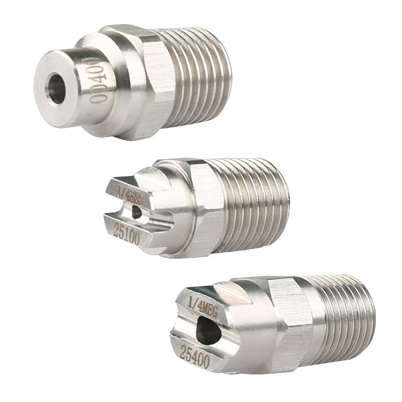 SPS NPT 1/4 0 Degree Water Jetting Nozzle 25 Degree Flat Fan Stainless Steel Nozzle Tips
