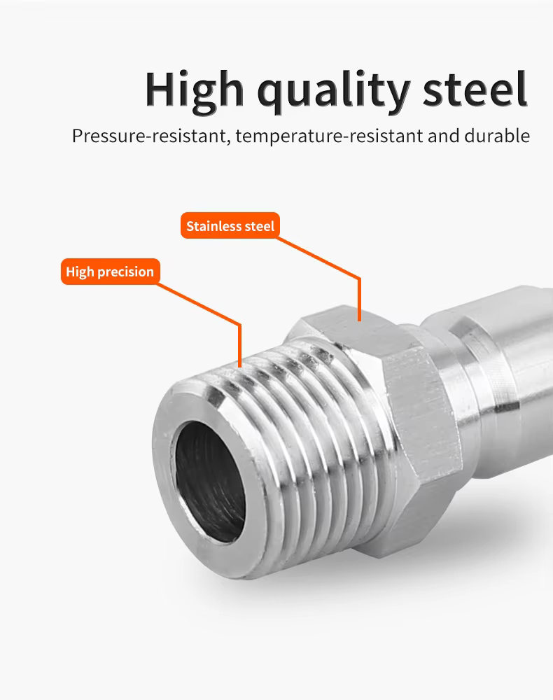 SPS 1/2 Inch NPT Quick Plug Stainless Steel Quick Couple Pressure Washer Fitting Quick Connector factory