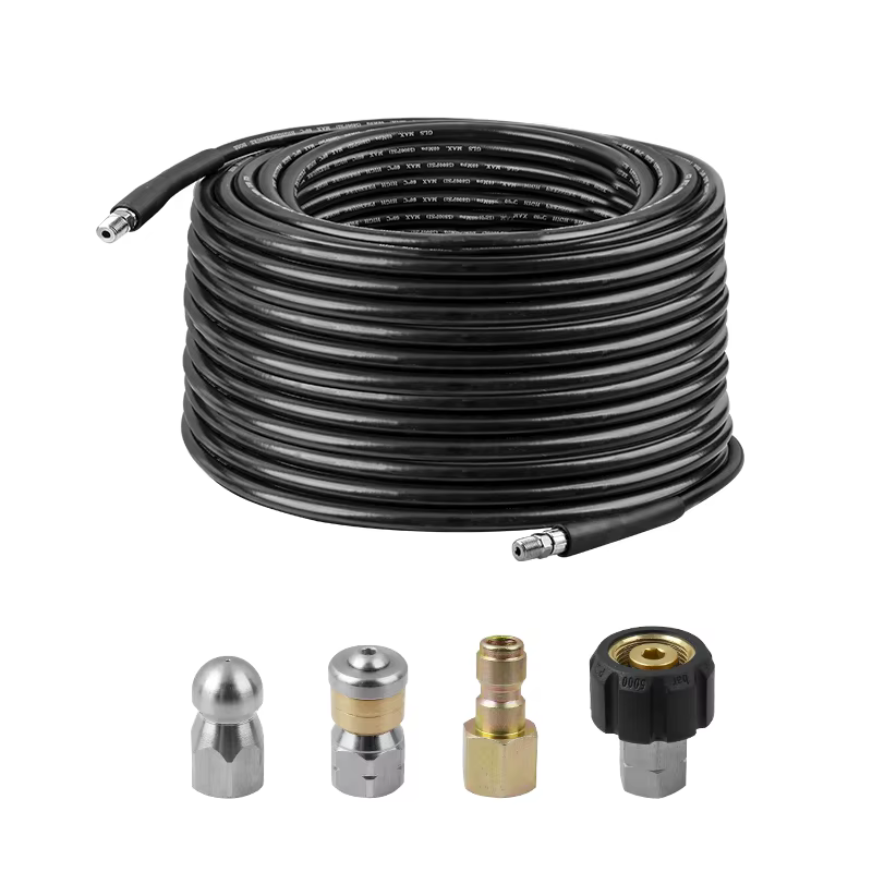 5800PSI 50FT High Pressure Washer Hose Rotating Nozzle Sewer Drain Hose Cleaning Jetter details