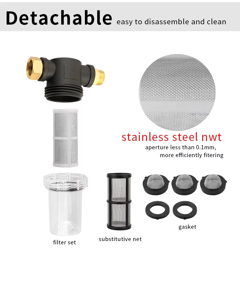 SPS 3/4 Inch Garden Hose Water Filter Attachment Pressure Water Inlet Filter With Mesh Screen Home Garden Mini Filter details