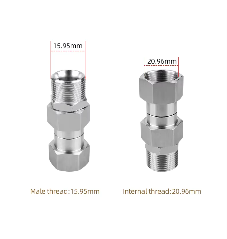 SPS Anti-winding Stainless Steel 3/8 Female to 3/8 Male High Pressure Washer Fitting factory