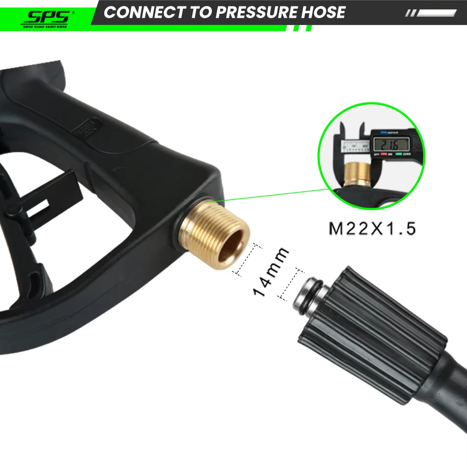 SPS High Pressure Car Washing Snow Short Gun Pressure Washer With 5 Nozzle Tips manufacture