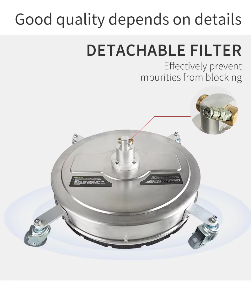 SPS 4000PSI 20 Inch Stainless Steel Rotary Pressure Washer Flat Surface Cleaner With 2 Extension Wands Set manufacture