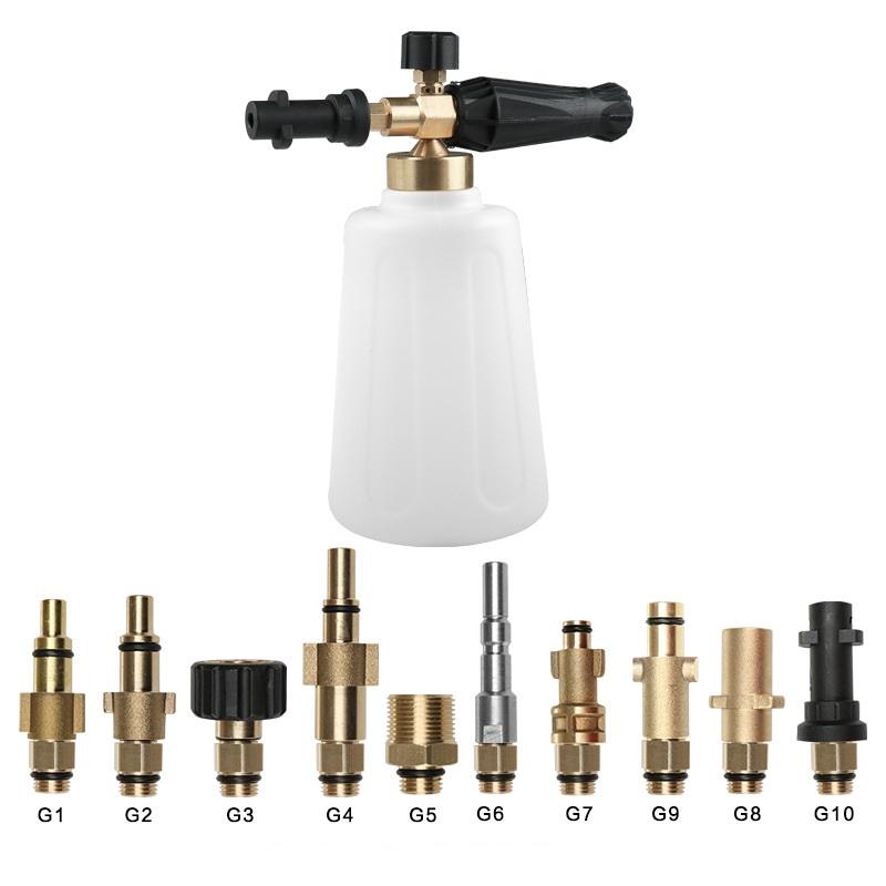 SPS 2L Snow Foam Lance Car Wash Adjustable Nozzle White Bottle Foam Cannon