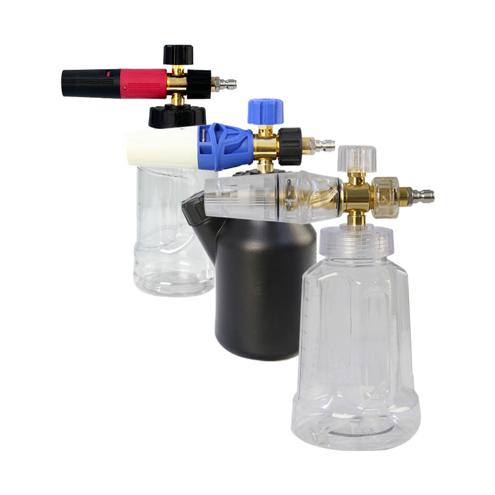 Side Filling Snow Foam Lance Cannon 1L Adjustable Car Cleaning Foam Cannon Spray Snow Lance With M22-14mm 1/4 Inch Quick Connect