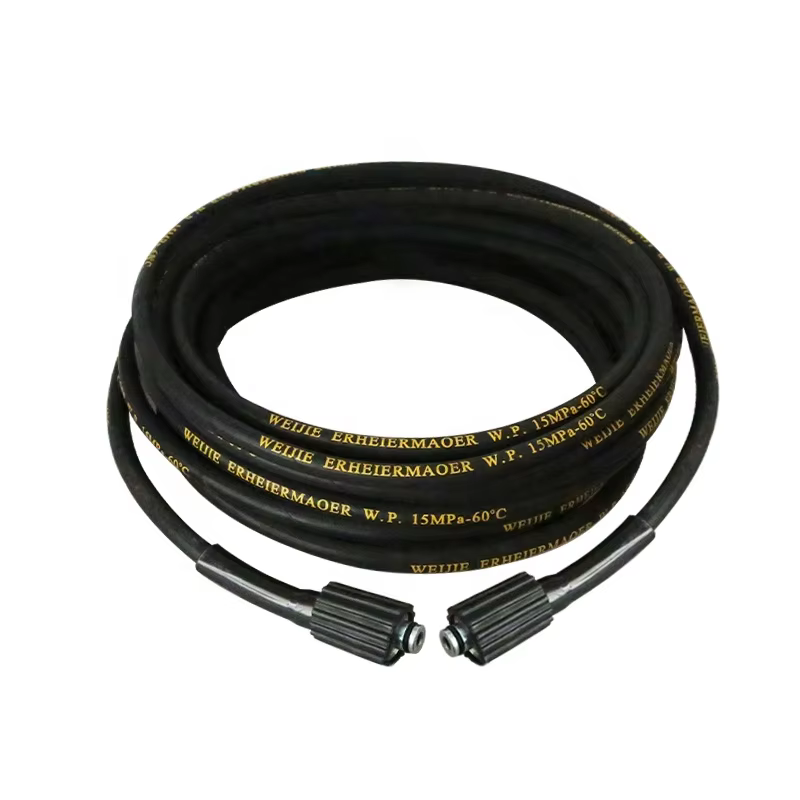 SPS 50FT 15 MPA M22-14 High Pressure Cleaning Hose Car Wash Steel Wire Hose High Pressure Washer Rubber Hose Car Care factory