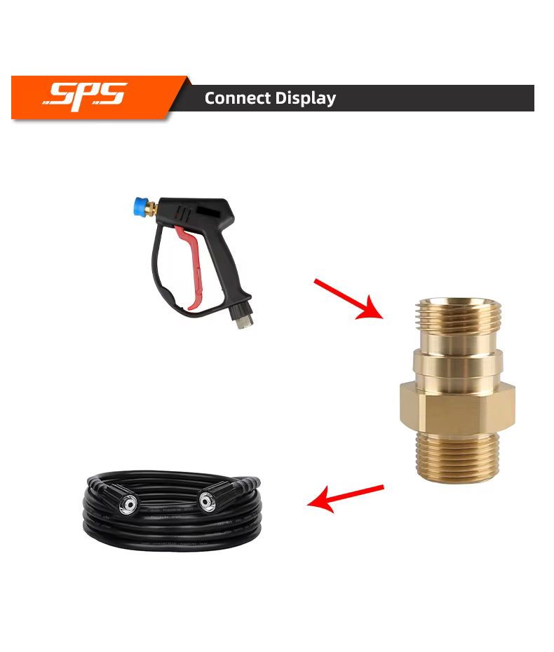 SPS M22mm Male to M22mm Male High Quality Brass Joint High Pressure Washer Coupler Fitting K.C. Adapters factory