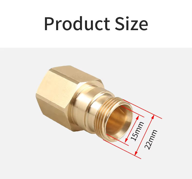SPS M22-15 mm Male to M22-14 mm Female High Pressure Washer Old to New Coupler Fitting Adapters details