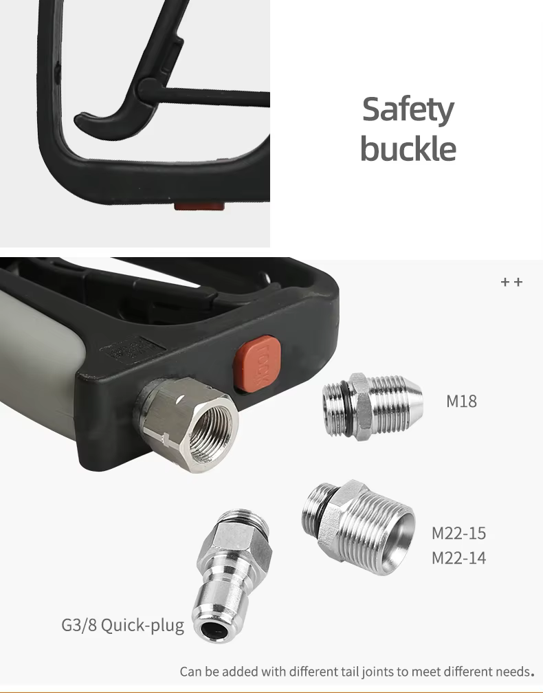 SPS 5000 PSI 350 BAR High Pressure Washer Gun Kew Adapter Quick Release Fitting Car Wash Spray Gun Commercial Pressure Short Gun supplier