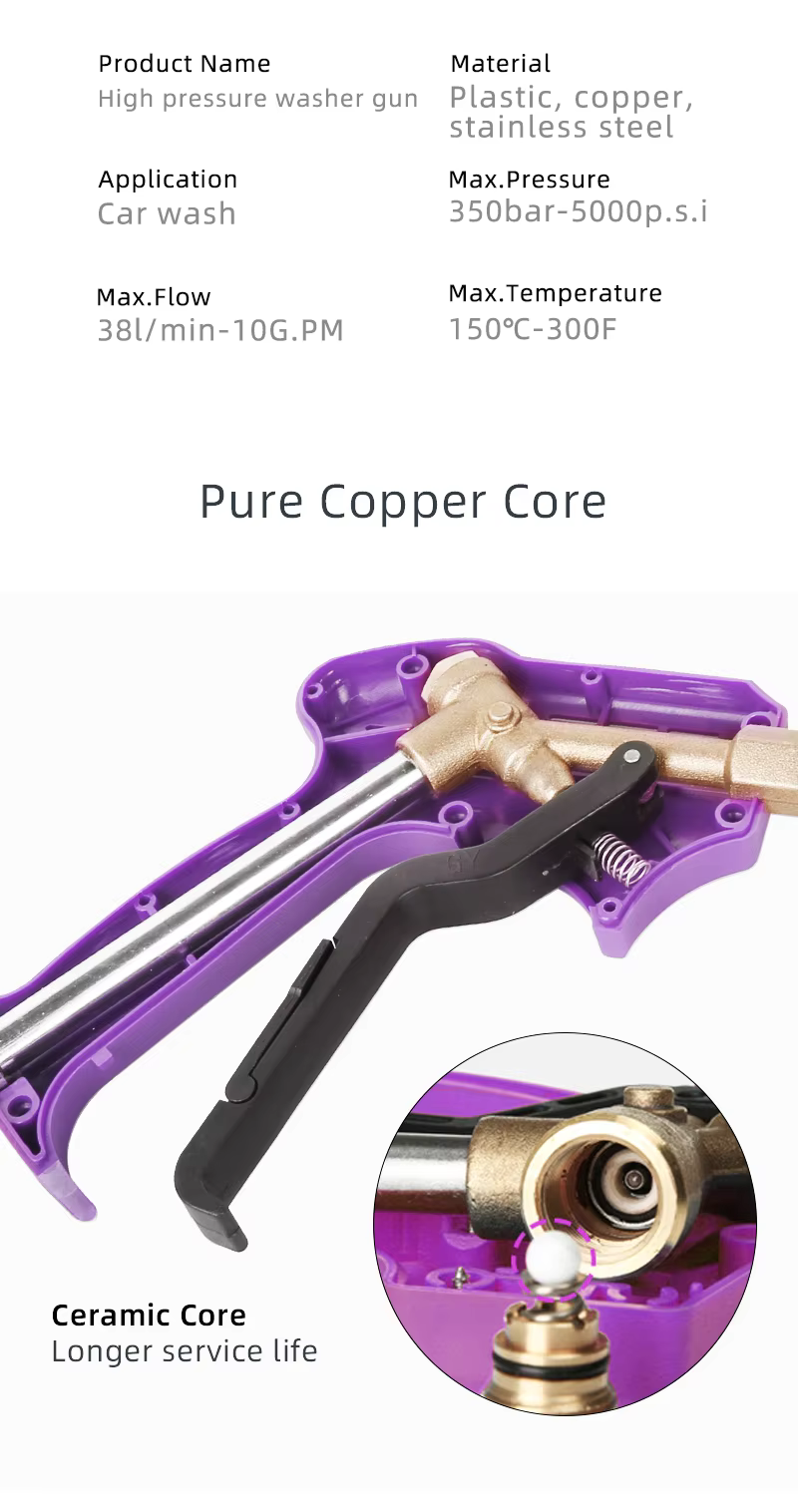 SPS 5000PSI Car Was High Pressure Water Spray Gun With Extension Wand Attachment details