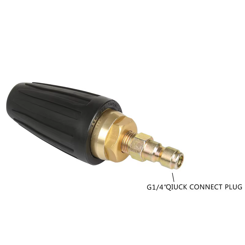 SPS 3000 PSI Solid Brass High Pressure Washer Turbo Nozzle Quick Connect Rotating Aluminum Water Nozzle details