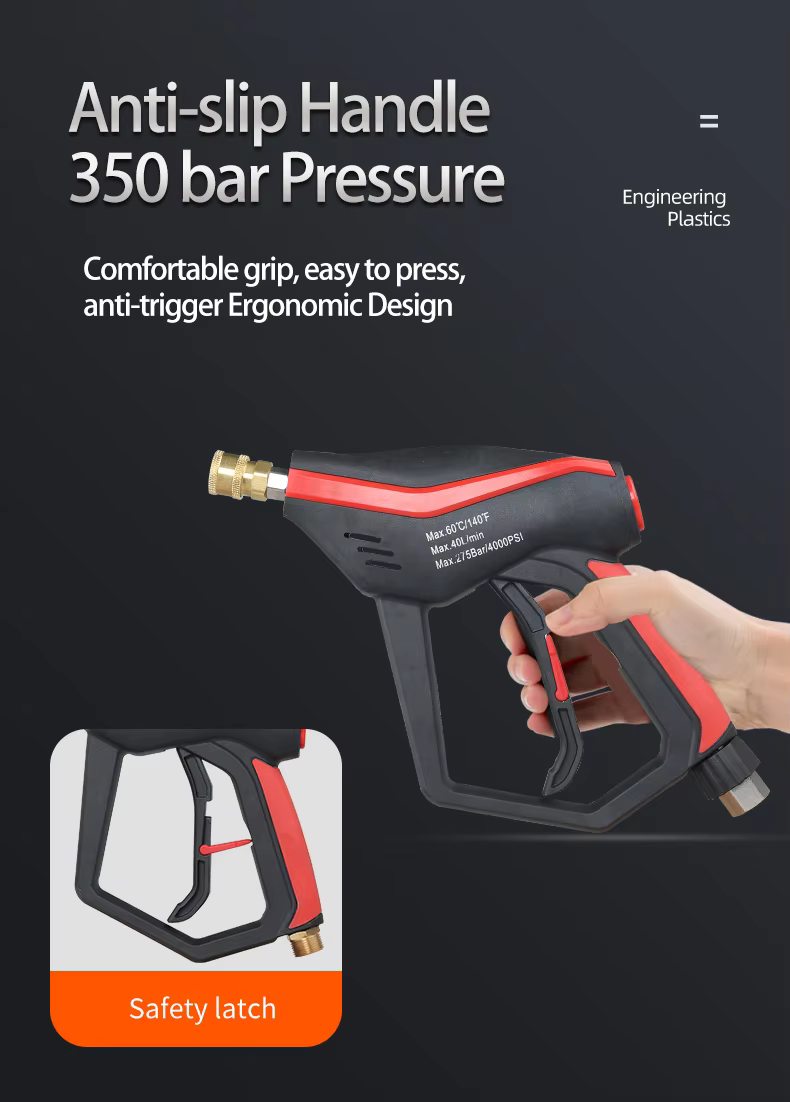 SPS 4000 PSI 275Bar High Pressure Car Washer Water Gun Set With 5 Color Nozzles 3 Adapters for Car Wash Equipment manufacture