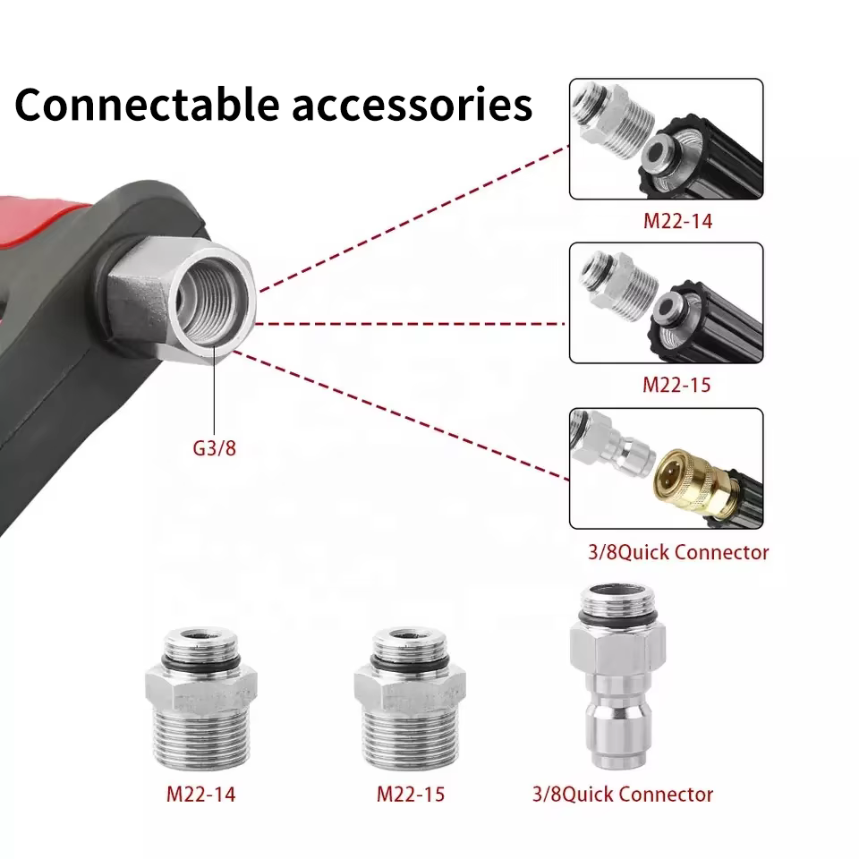 3645 PSI High Pressure Washer Pressure Water Spray Gun Carwash Gun for Car Cleaning factory