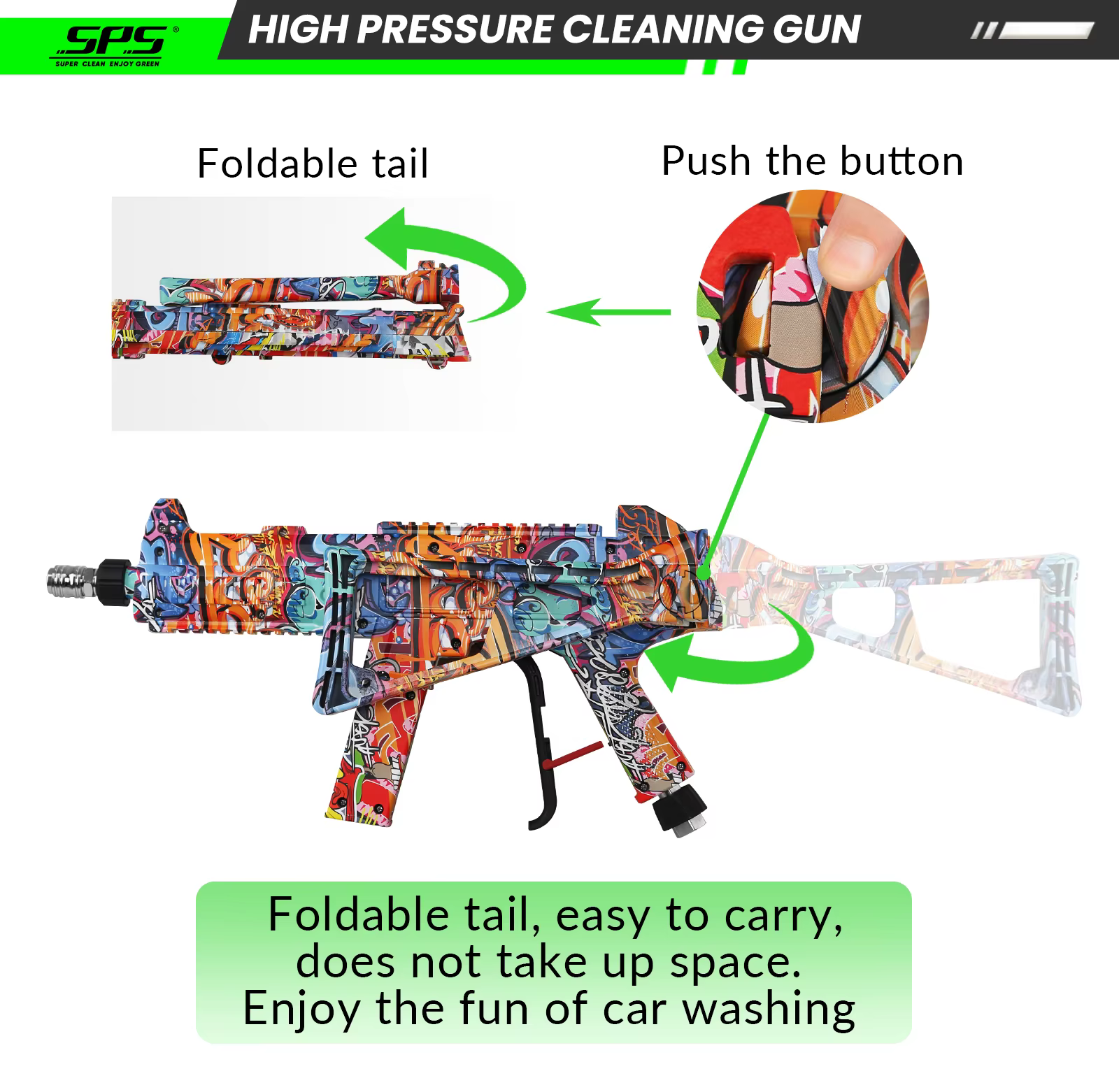 SPS 2.0 Rifle Car Wash Gun Swivel M22-14 3/8 Quick 5000PSI Solid Brass Car Wash Spray Trigger Cleaning Spray Long Gun Kit supplier
