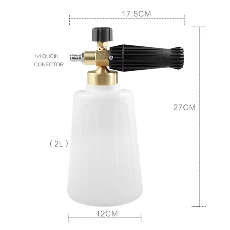 SPS 2L Snow Foam Lance Car Wash Adjustable Nozzle White Bottle Foam Cannon supplier