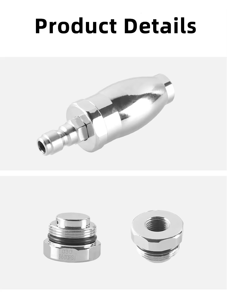 SPS 3600 PSI 5 Color Nozzle Tips 360 Degrees Wear-resistant High Pressure Water Spray Rotating Plating Turbo Nozzles supplier