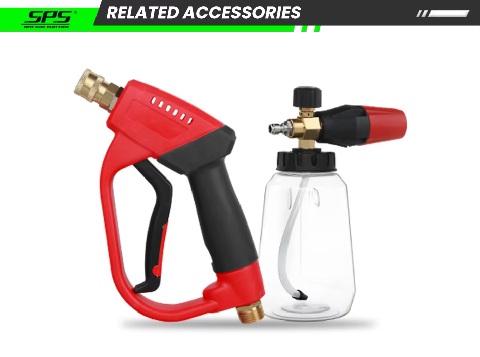 M22-14 mm 5000PSI High Pressure Washer Gun for Car Cleaning Metal Plastic Material Extension Car Wash Spray Gun factory