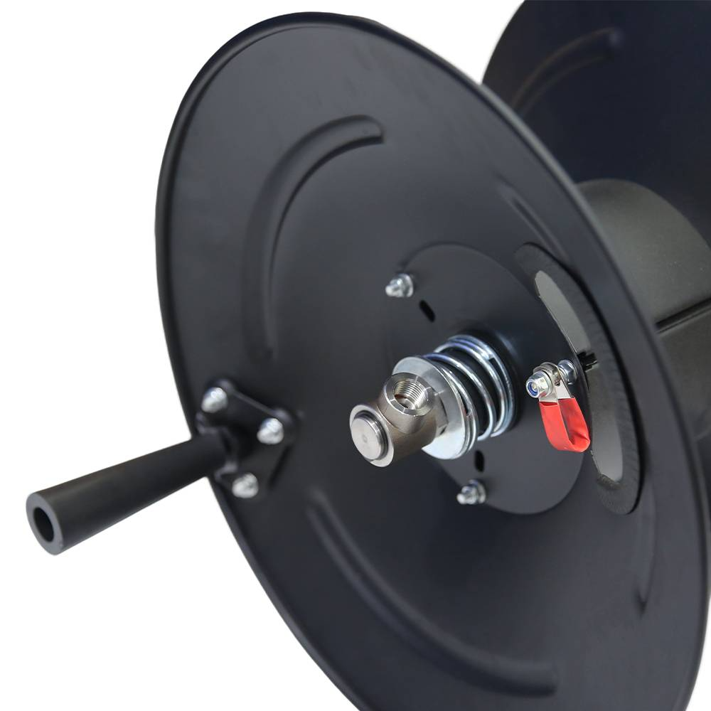 25m High Pressure Washer Metal Hose Reel 4000 Psi Hose Reel Irrigation System For Cleaning Cars Driveways Fences Pations Garden