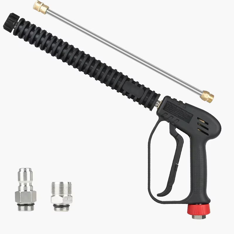 SPS 4000 PSI 280 BAR 100CM Long High Pressure Washer Gun Pressure Trigger Gun Solid Brass Car Wash Spray Gun for Car Washing factory