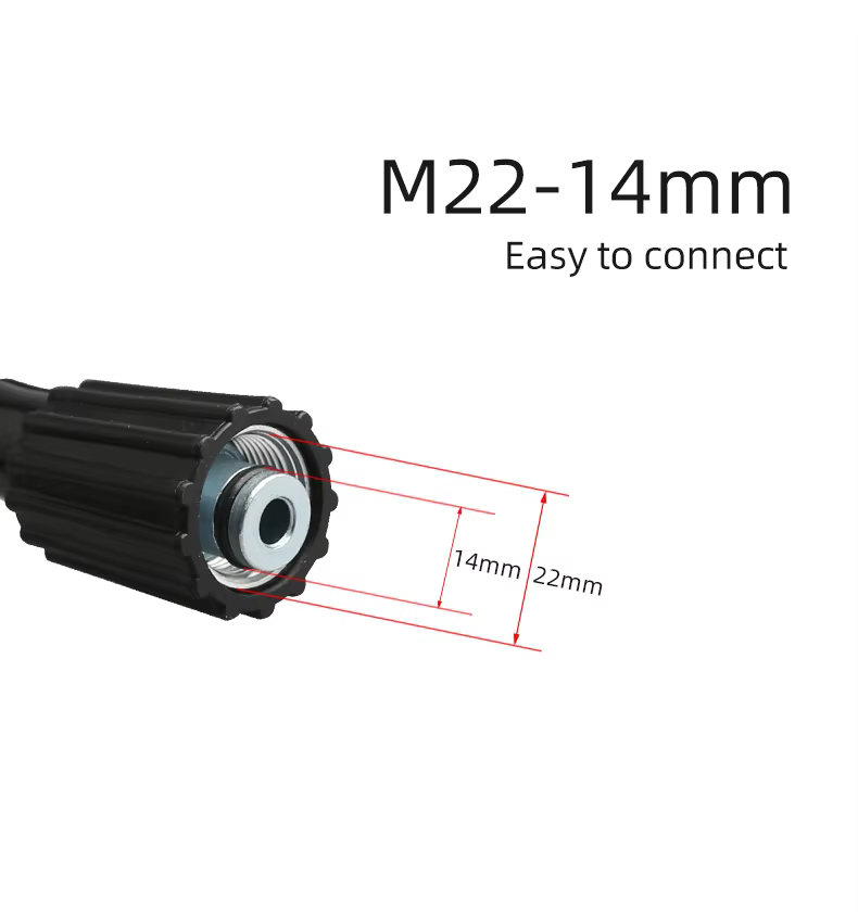 SPS 50FT 15 MPA M22-14 High Pressure Cleaning Hose Car Wash Steel Wire Hose High Pressure Washer Rubber Hose Car Care manufacture